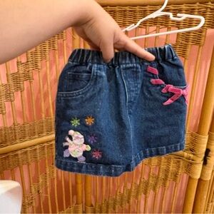 Talbots Kids Denim Skirt with Pink Accents